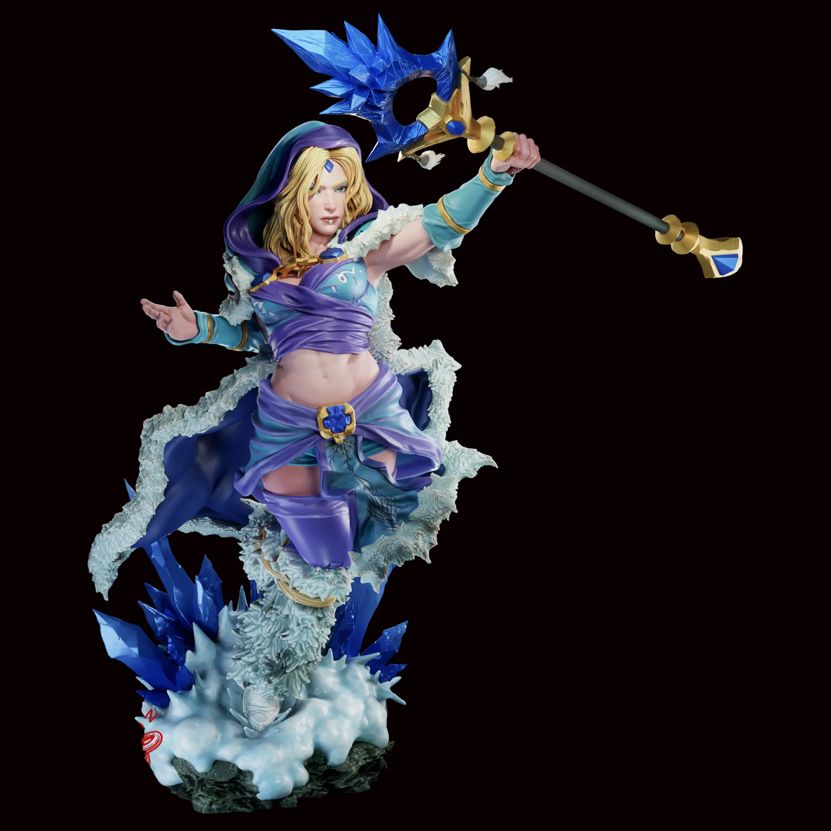 Crystal Maiden | Rylai | Dota 2 | Valve | Gaming Collectible | Fan Art | Fully Magnetized Figurine