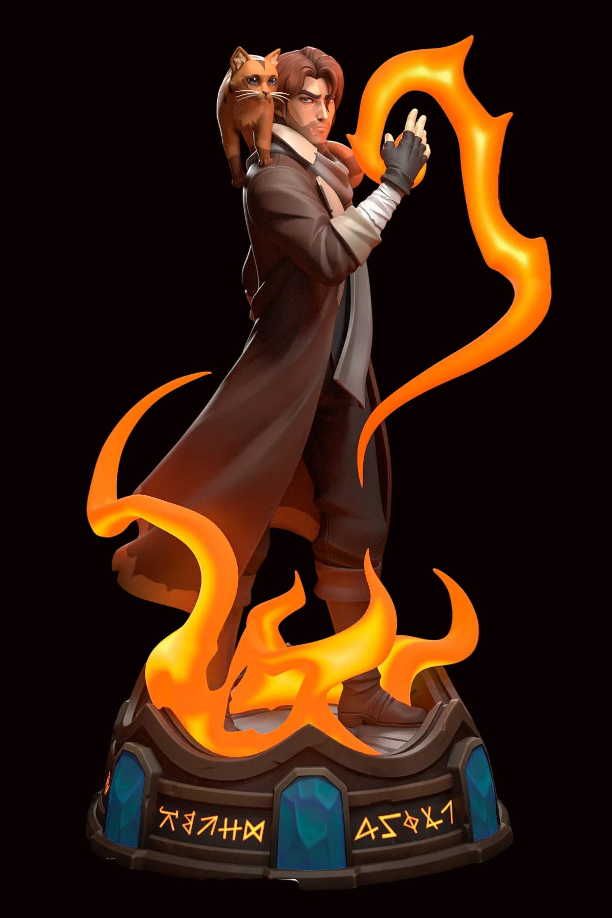 Caleb Widogast & Frumpkin | Critical Role / The Legend of Vox Machina | Fan Art | Fully Magnetized Figurine