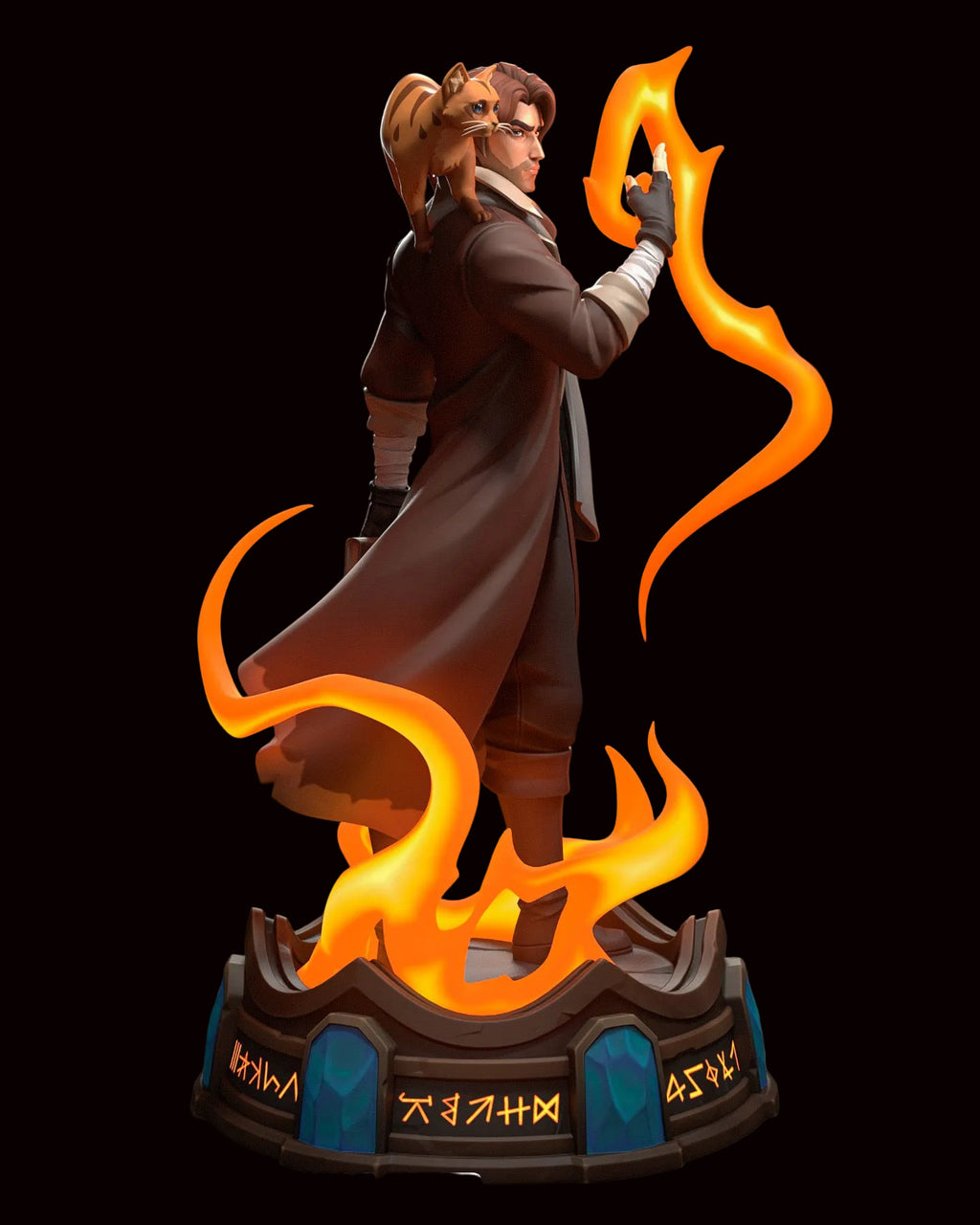 Caleb Widogast & Frumpkin | Critical Role / The Legend of Vox Machina | Fan Art | Fully Magnetized Figurine