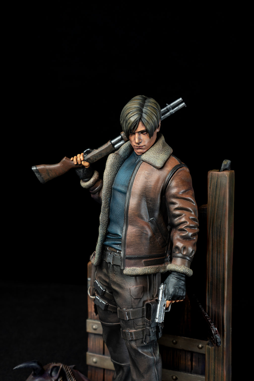 Leon Kennedy Collectible Statue | Hand-Painted Resin Figure | Premium Fan Art