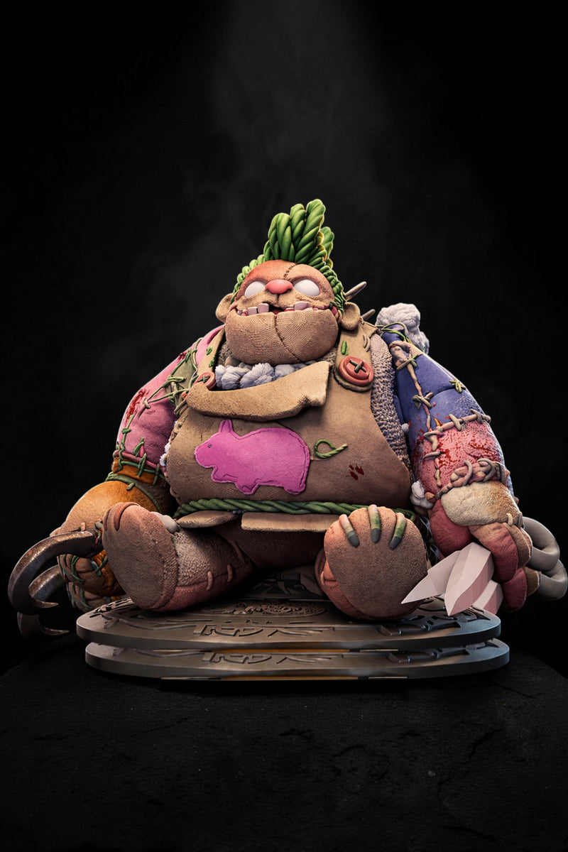 Rag-Plüsch-Pudge | Dota 2 | Fan-Art | Voll magnetisierte Sammlerfigur