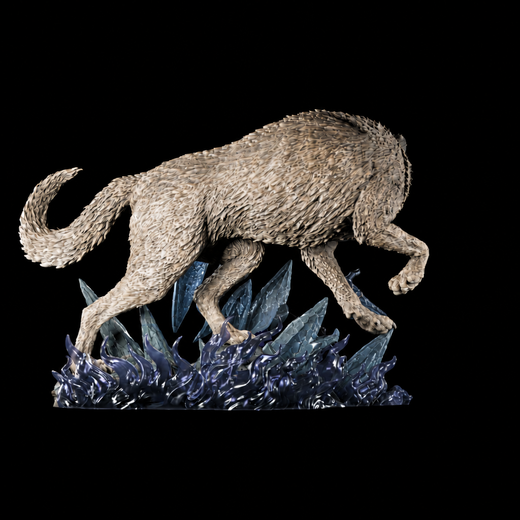 Great Grey Wolf Sif | Dark Souls | Fan Art | Fully Magnetized Collectible Figurine