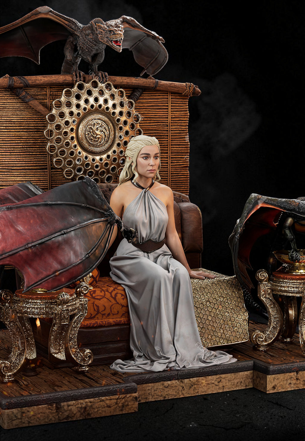 Daenerys Targaryen with Dragons | Game of Thrones | Fan Art | Fully Magnetized Collectible Diorama
