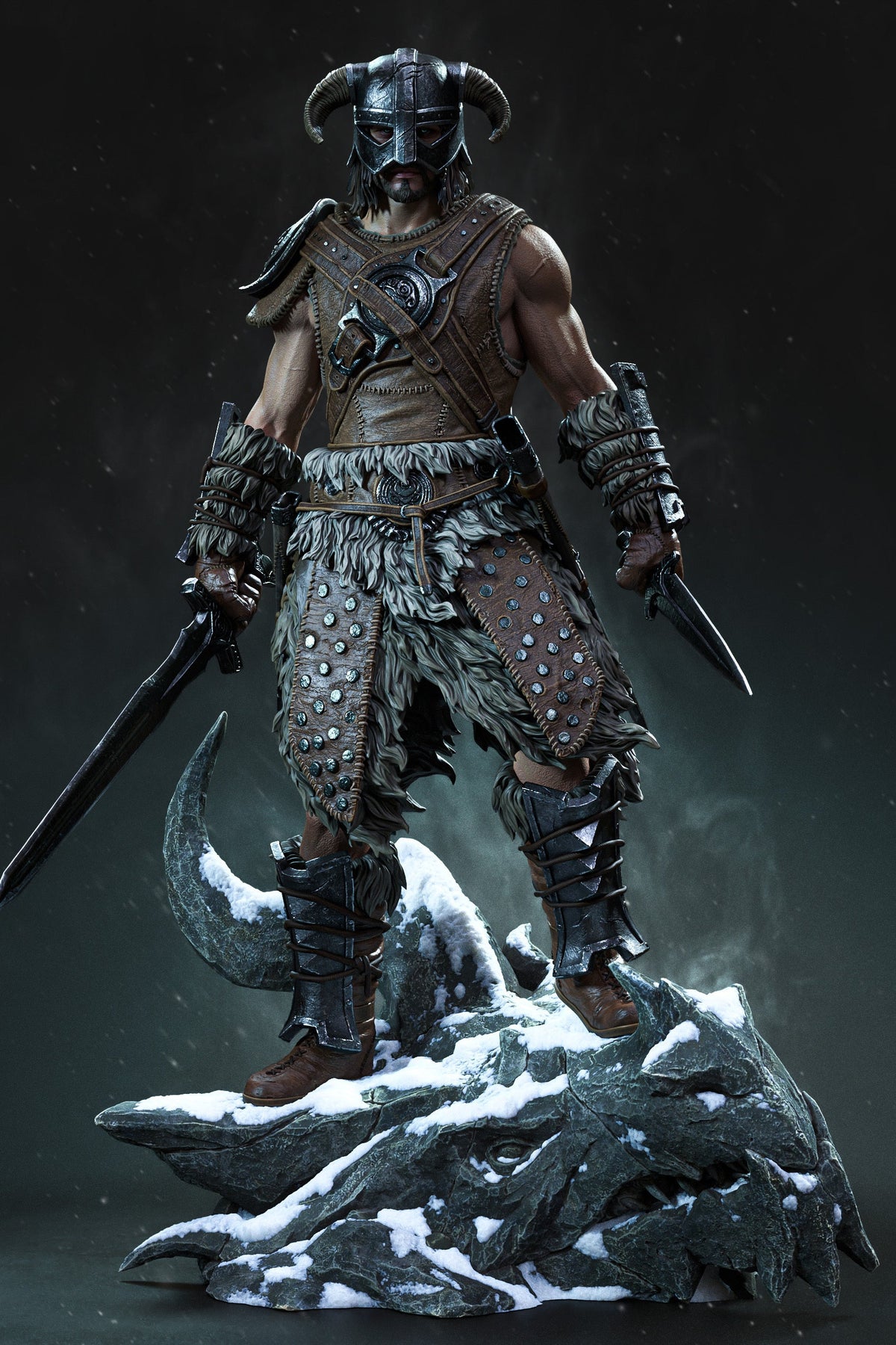 Dragonborn (Dovahkiin) | The Elder Scrolls V: Skyrim | Fan Art | Fully Magnetized Figurine