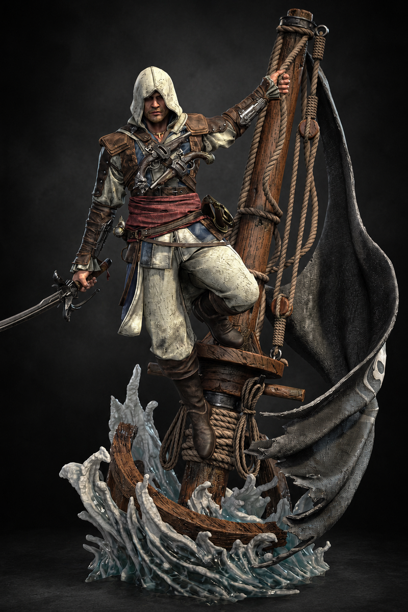 Едвард Кенуей | Assassin’s Creed IV: Black Flag | Фан-арт | Колекційна фігурка з повним магнітним кріпленням