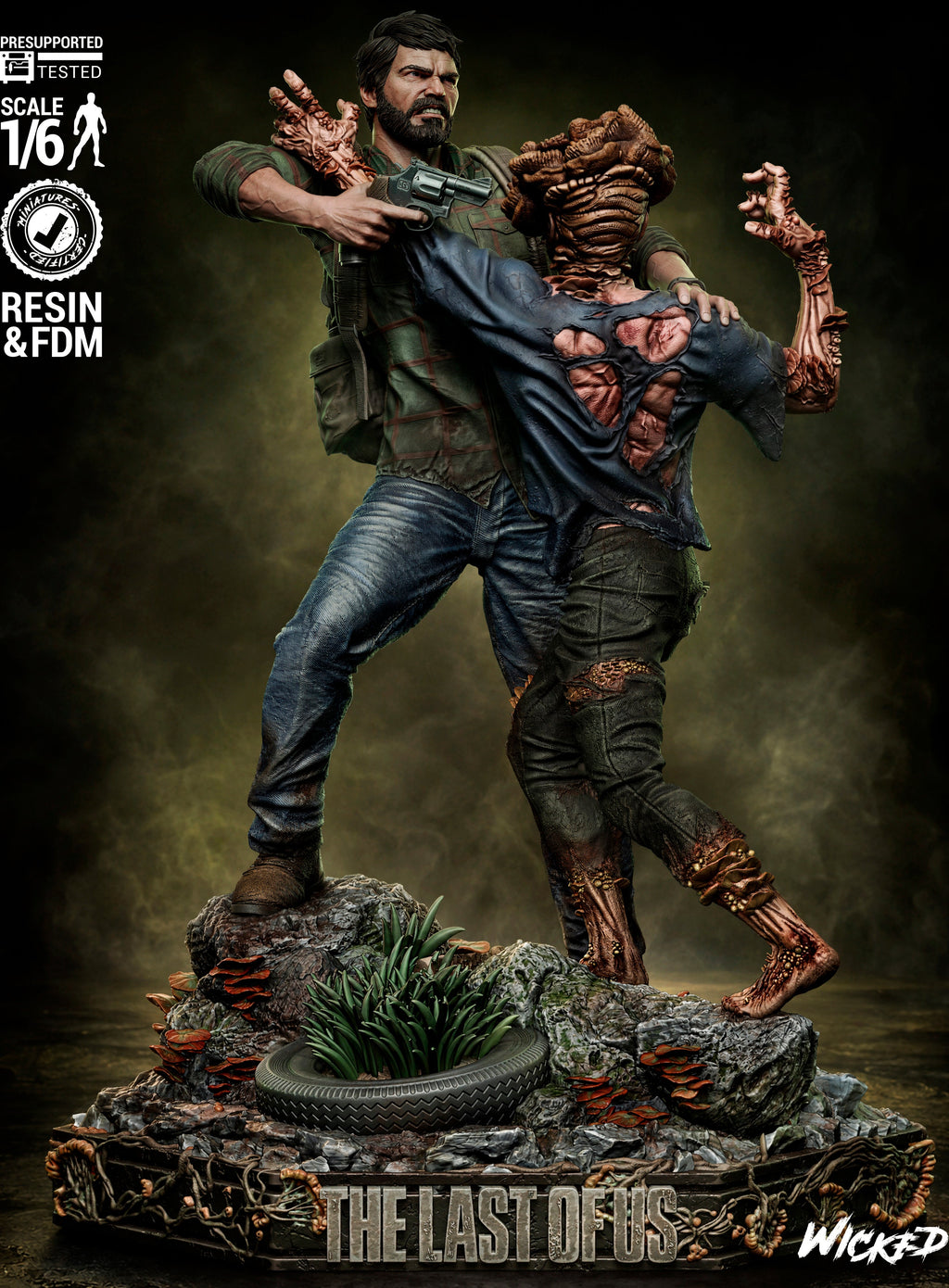 Collectible Joel & Clicker 1/6 Scale Figurine | The Last of Us | Fan Art⁠