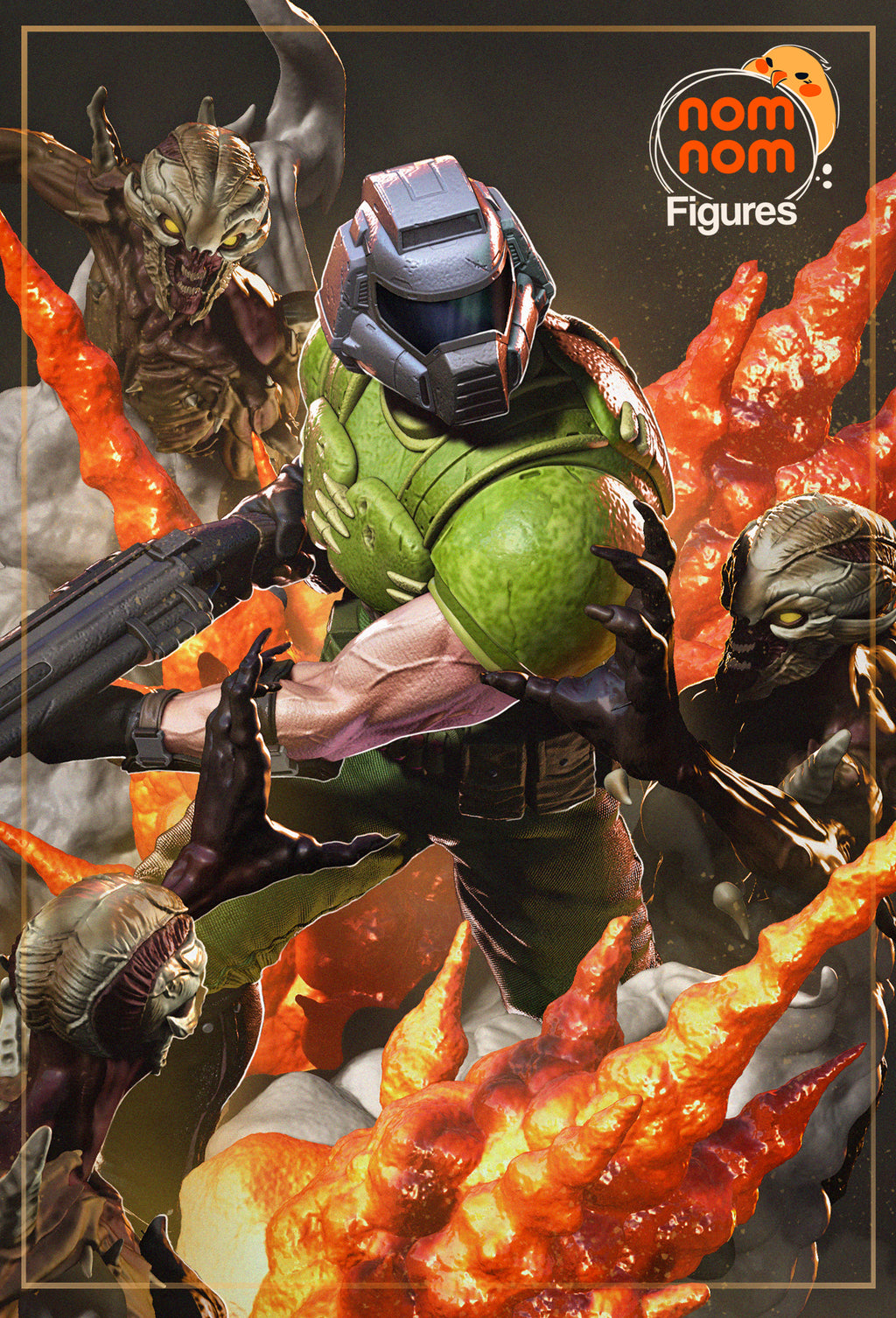 Doom Slayer | DOOM: The Dark Ages Fan Art | Fully Magnetized Collectible Figurine