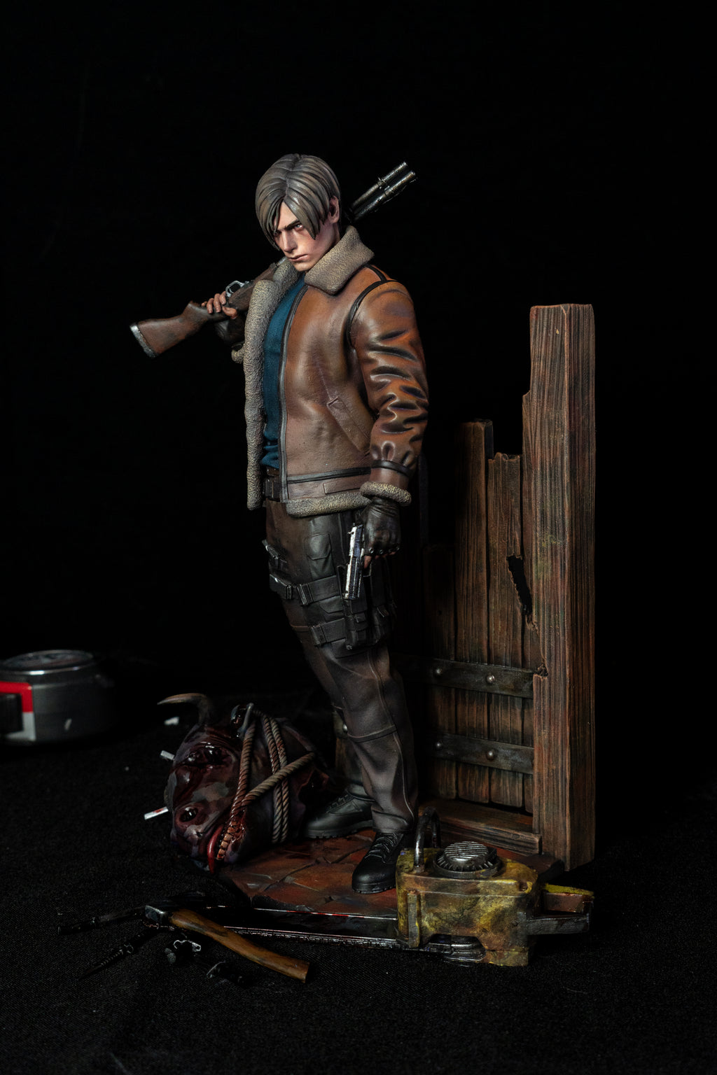 Leon Kennedy Collectible Statue | Hand-Painted Resin Figure | Premium Fan Art