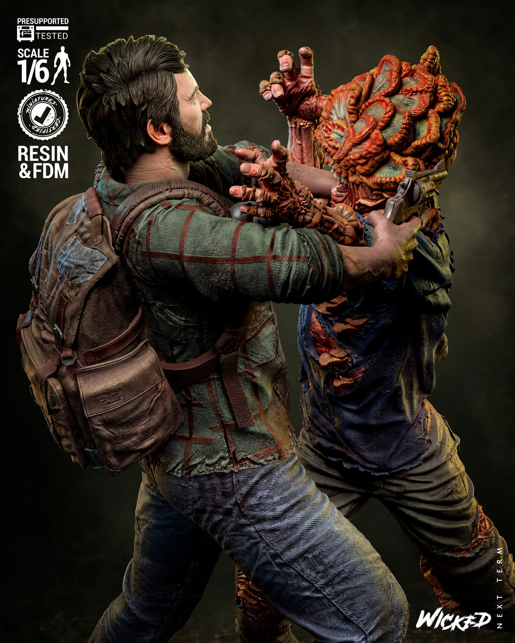 Collectible Joel & Clicker 1/6 Scale Figurine | The Last of Us | Fan Art⁠