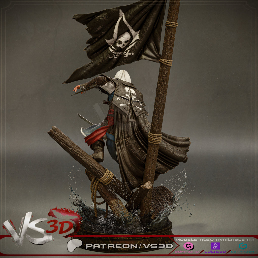 Edward Kenway | Assassin's Creed IV: Black Flag Fan Art | Fully Magnetized Collectible Figurine