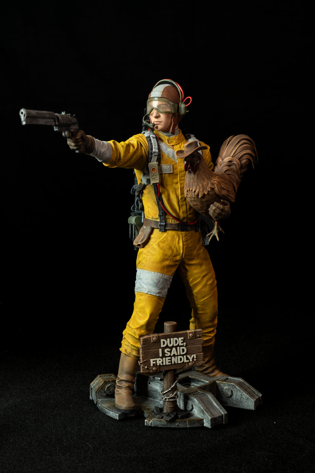 Raider with Scrappy the Rooster (Arc Raiders Fan Art) – Fully Magnetized Figure