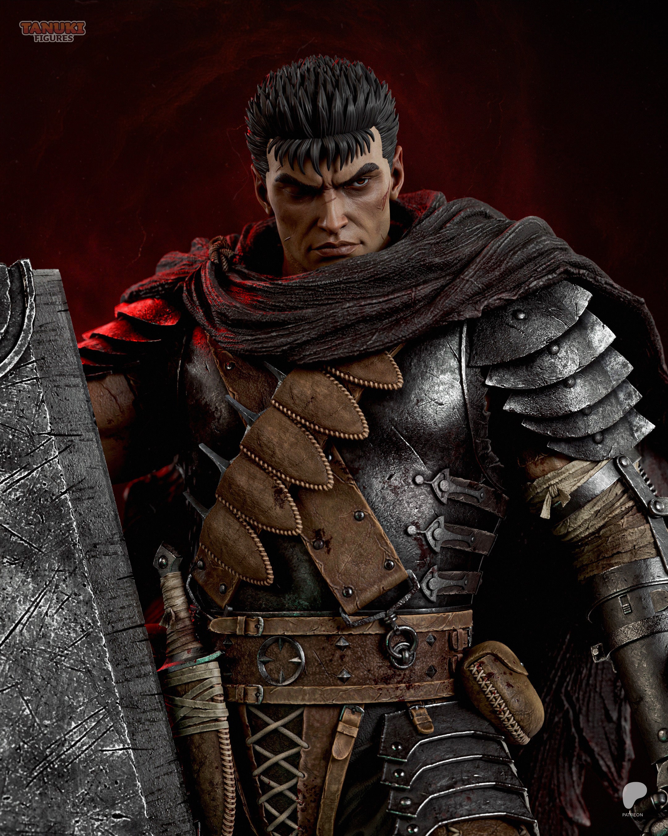 Guts Black Swordsman | Berserk Fan Art | Fully Magnetized Collectible Figurine