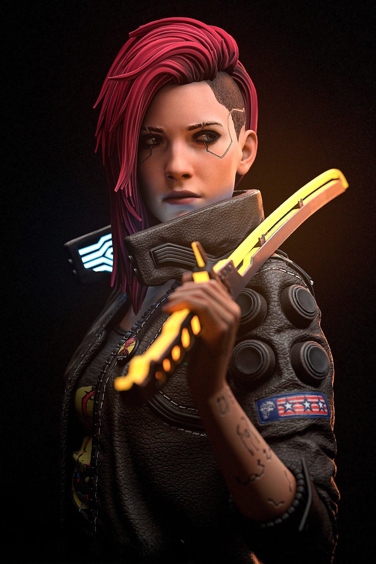 Female V | Cyberpunk 2077 | Fan Art | Fully Magnetized Collectible Figurine