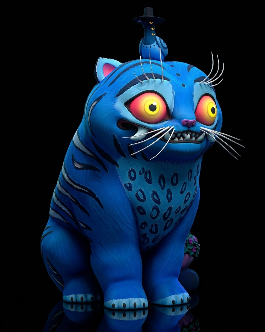Derpy Tiger | K-pop Demon Hunters | Fan Art | Fully Magnetized Collectible Figurine