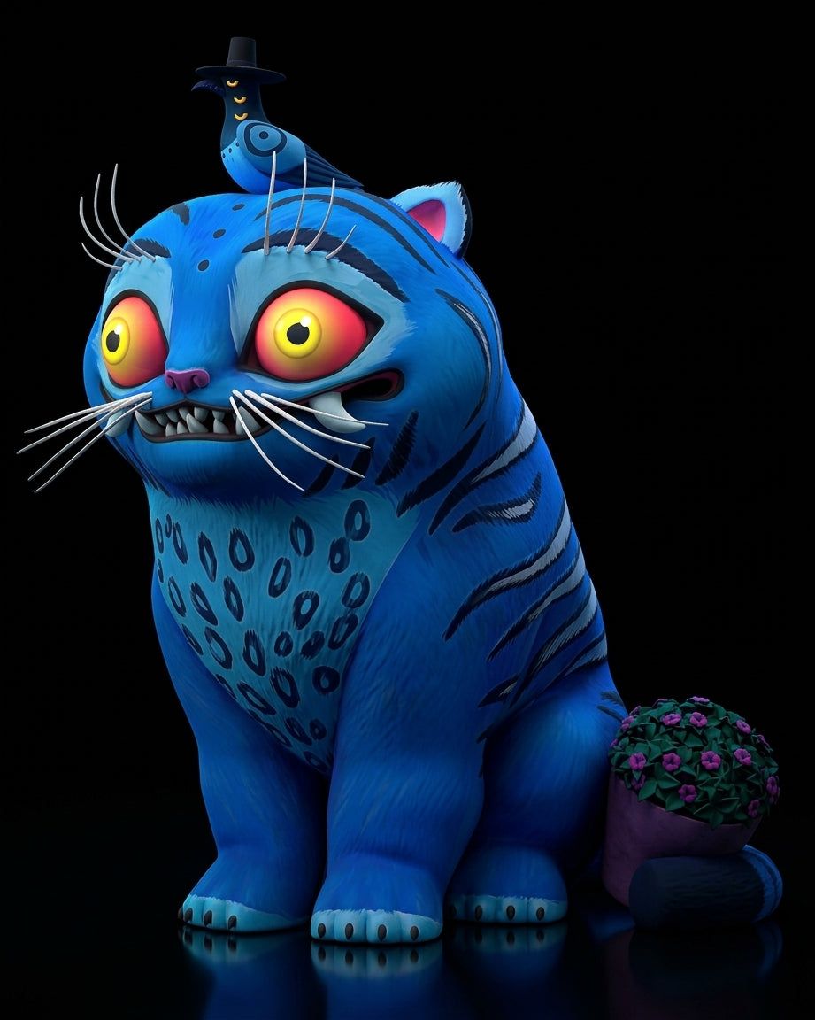 Derpy Tiger | K-pop Demon Hunters | Fan Art | Fully Magnetized Collectible Figurine