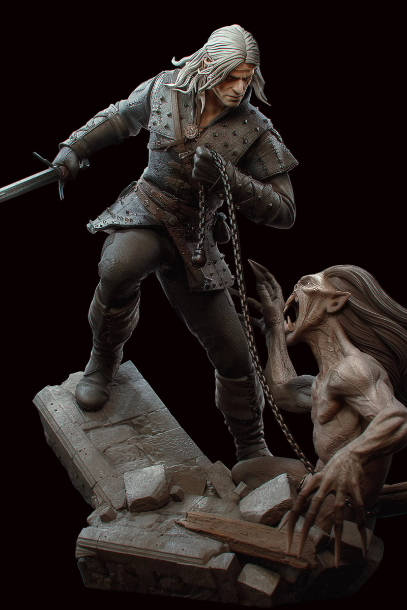 Geralt of Rivia | The Witcher 3: Wild Hunt | Fan Art | Fully Magnetized Figurine