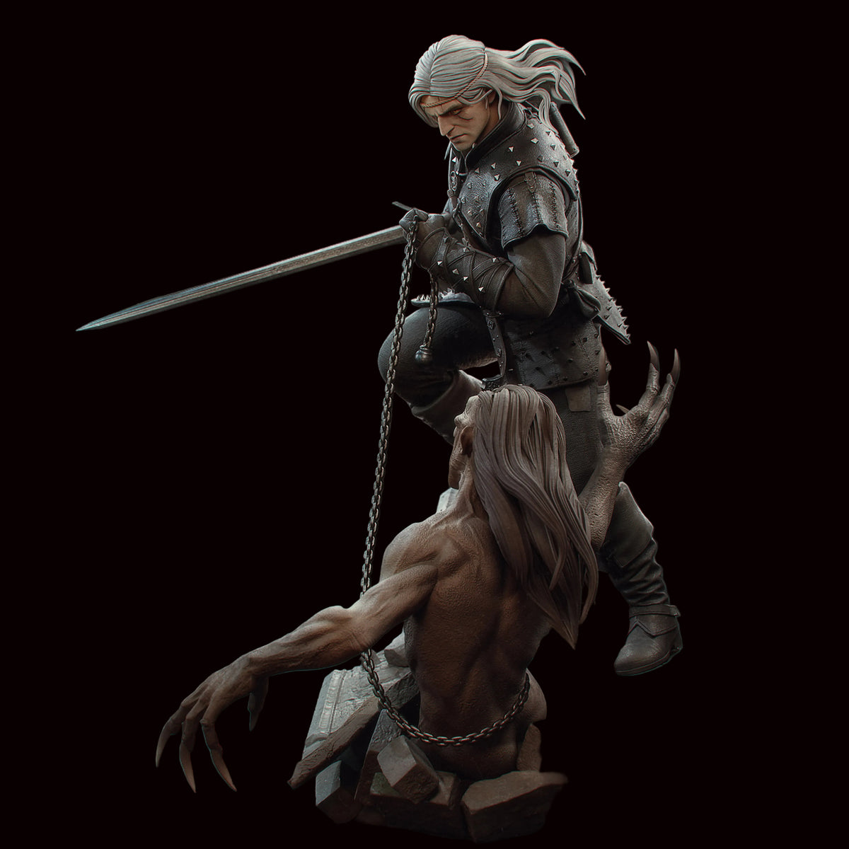 Geralt of Rivia | The Witcher 3: Wild Hunt | Fan Art | Fully Magnetized Figurine