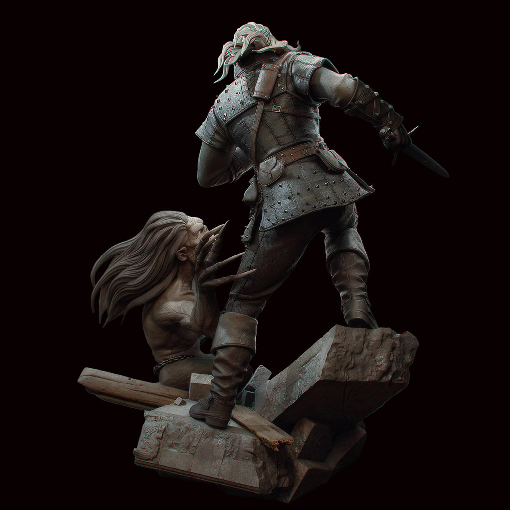 Geralt of Rivia | The Witcher 3: Wild Hunt | Fan Art | Fully Magnetized Figurine