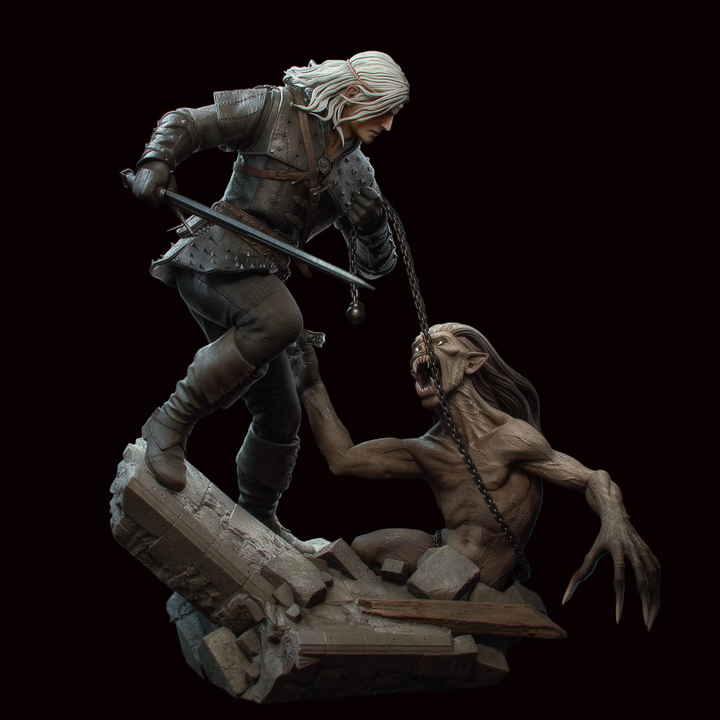 Geralt of Rivia | The Witcher 3: Wild Hunt | Fan Art | Fully Magnetized Figurine