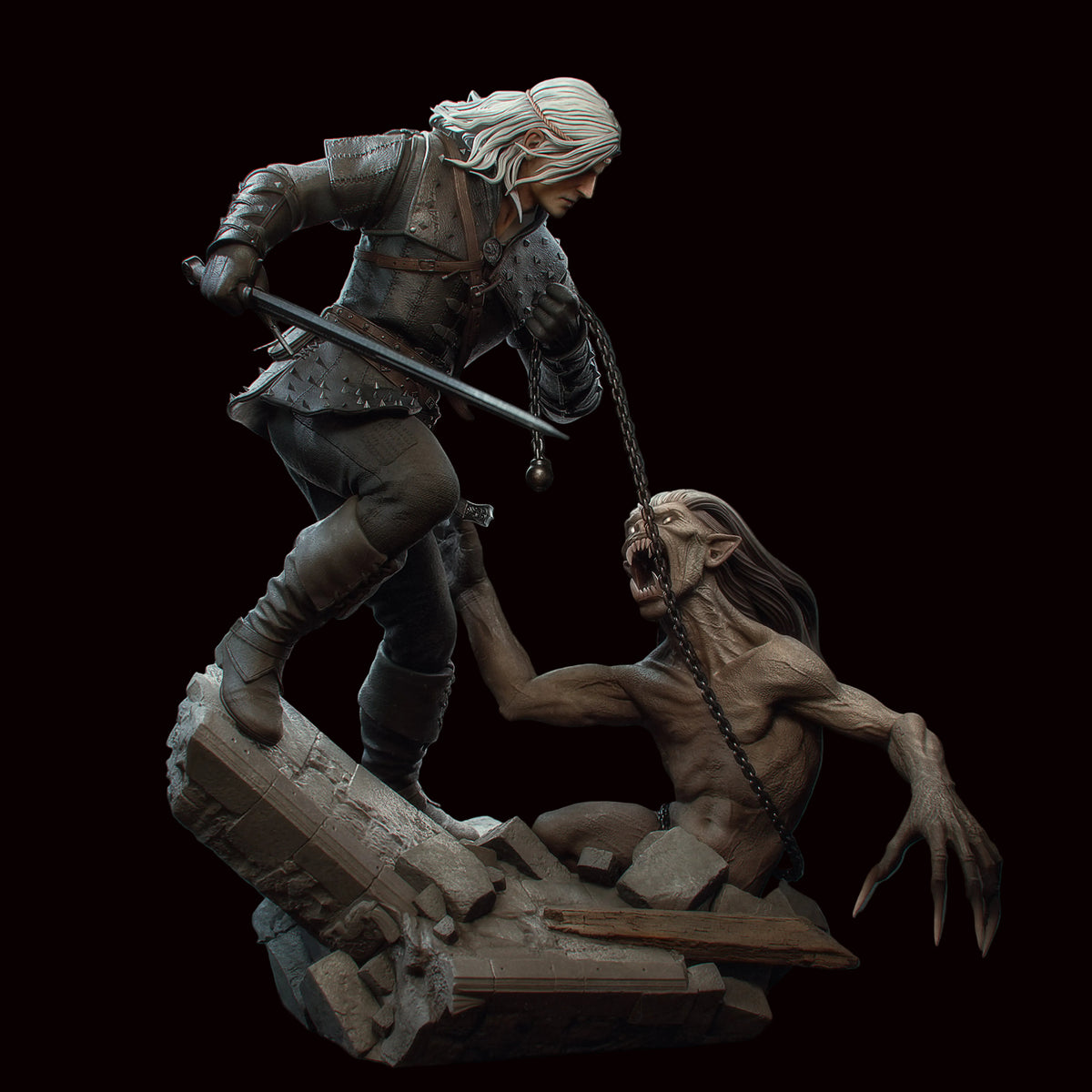 Geralt of Rivia | The Witcher 3: Wild Hunt | Fan Art | Fully Magnetized Figurine