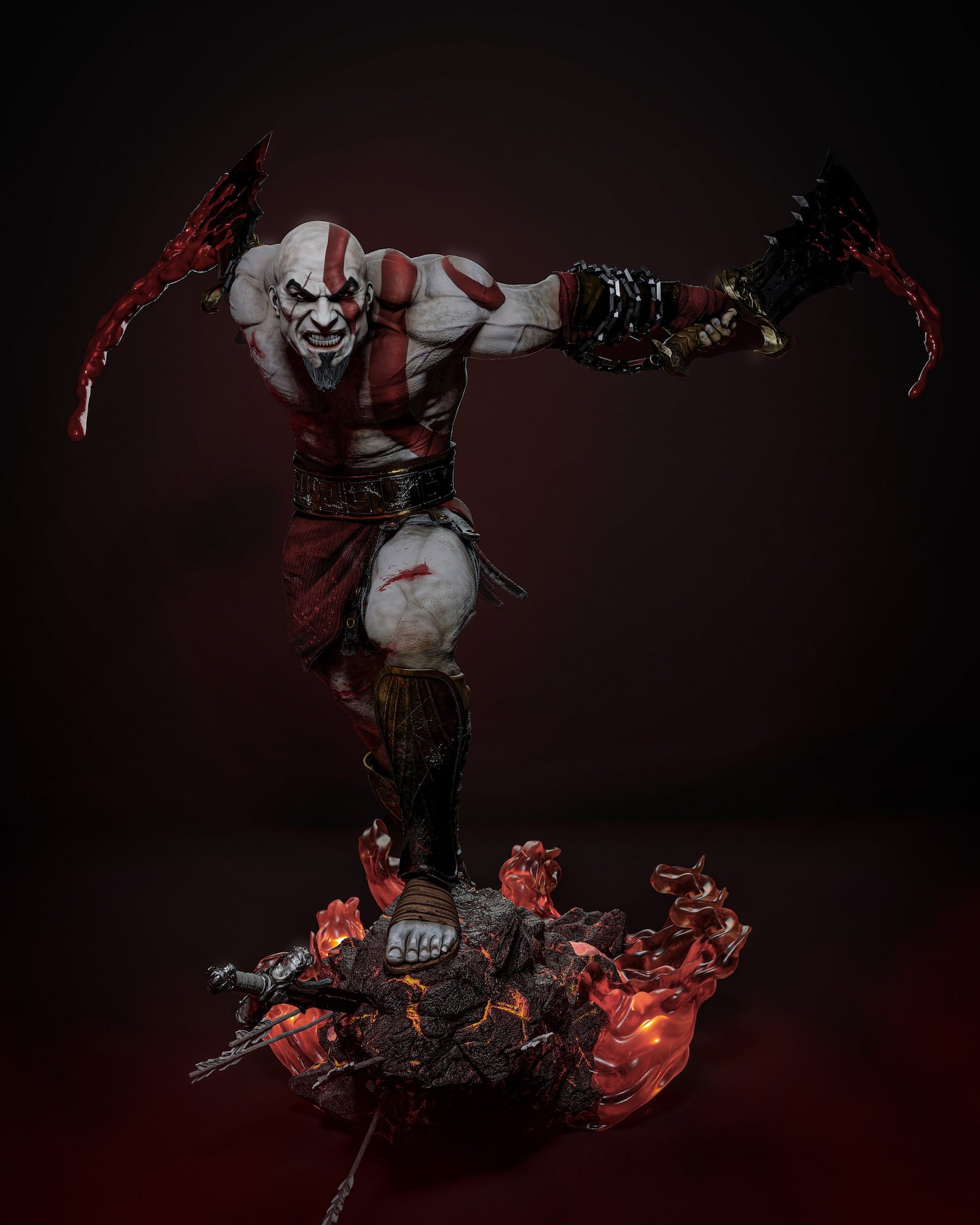 Kratos | God of War | Fan Art – Fully Magnetized Collectible Figure