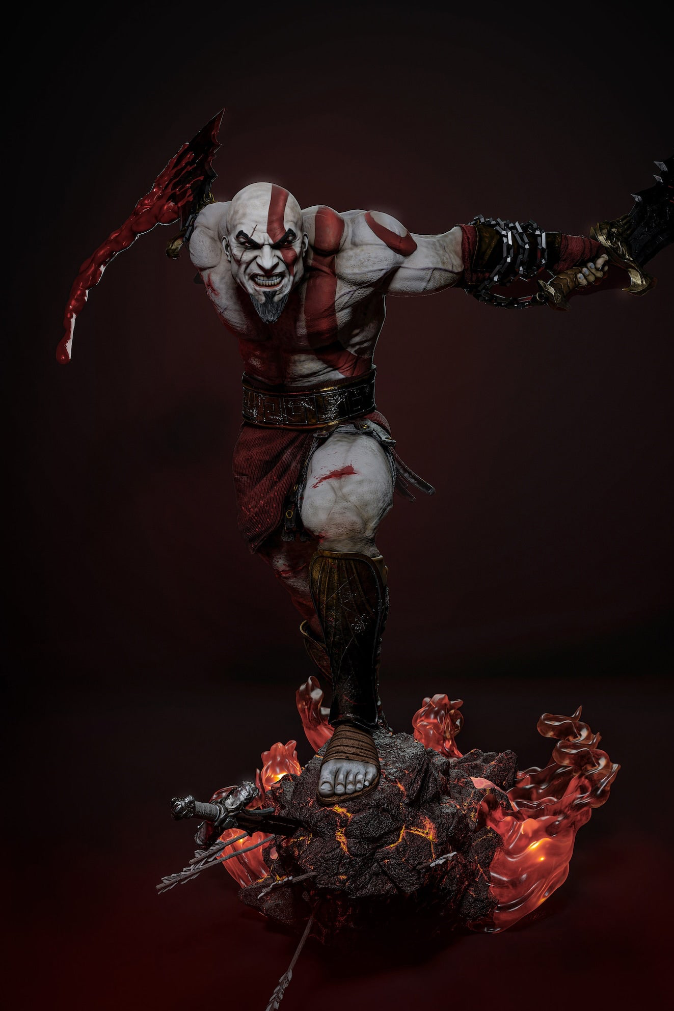 Kratos | God of War | Fan Art – Fully Magnetized Collectible Figure