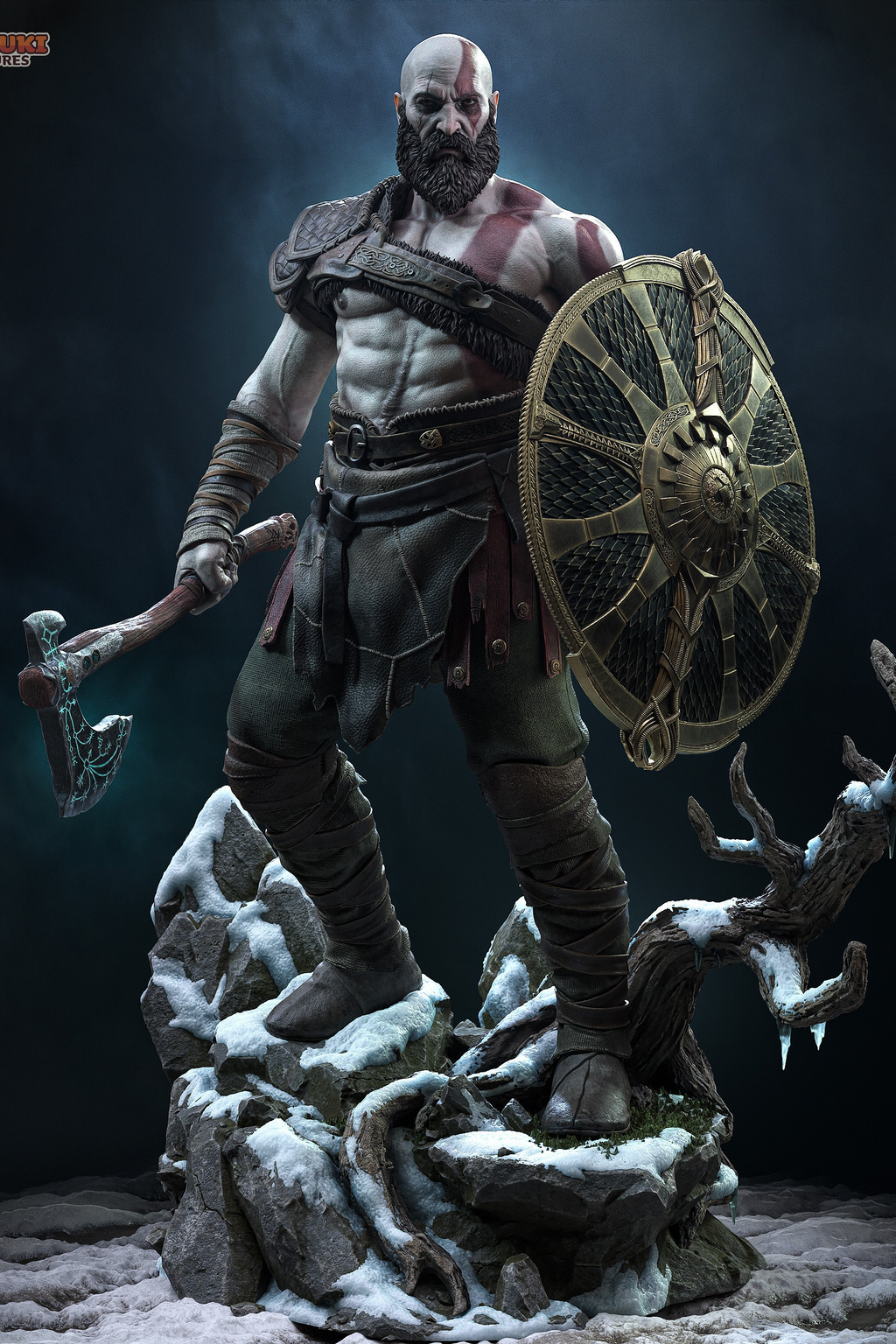 Kratos | God of War | Fan Art – Fully Magnetized Hand-Painted Figure