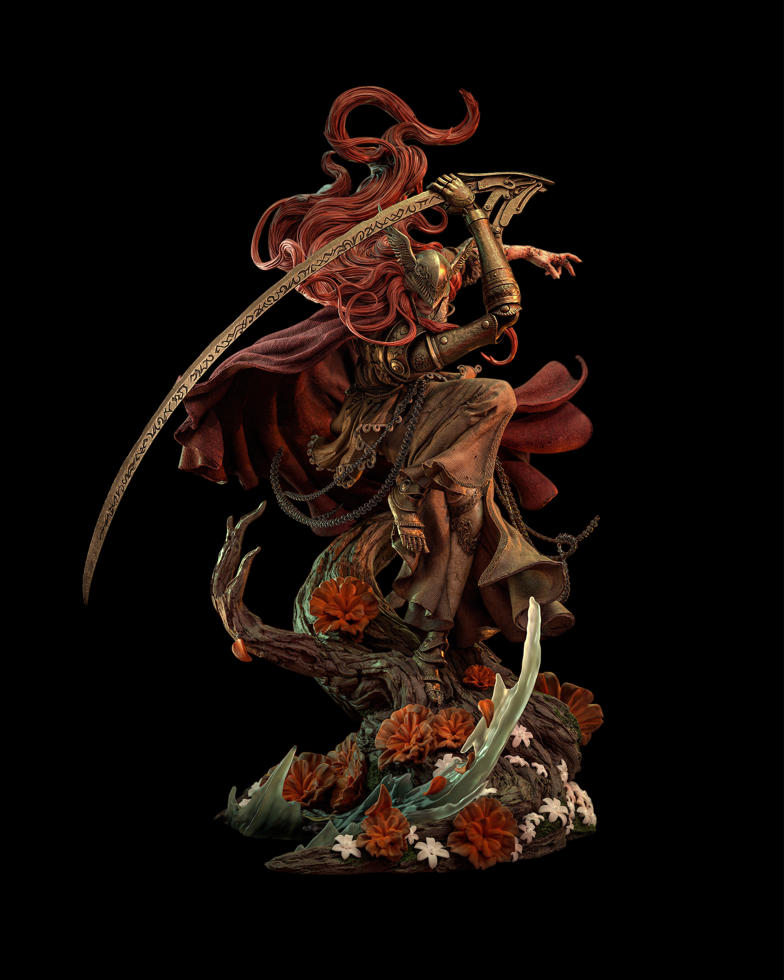 Malenia Blade of Miquella | Elden Ring | Fan Art – Fully Magnetized Hand-Painted Figurine (Copy)