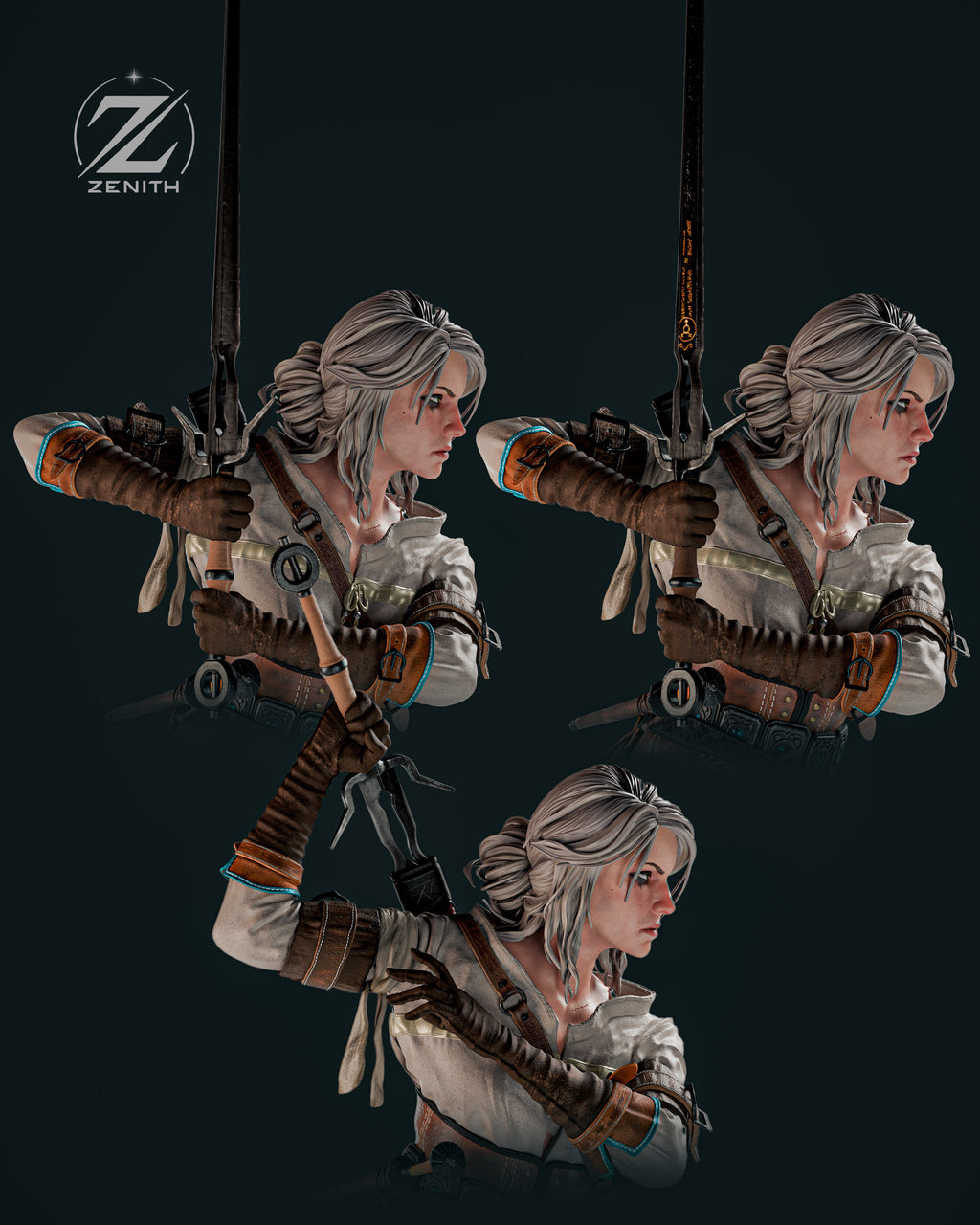 Collectible Fully Magnetized Ciri Figurine | The Witcher 3 | Fan Art