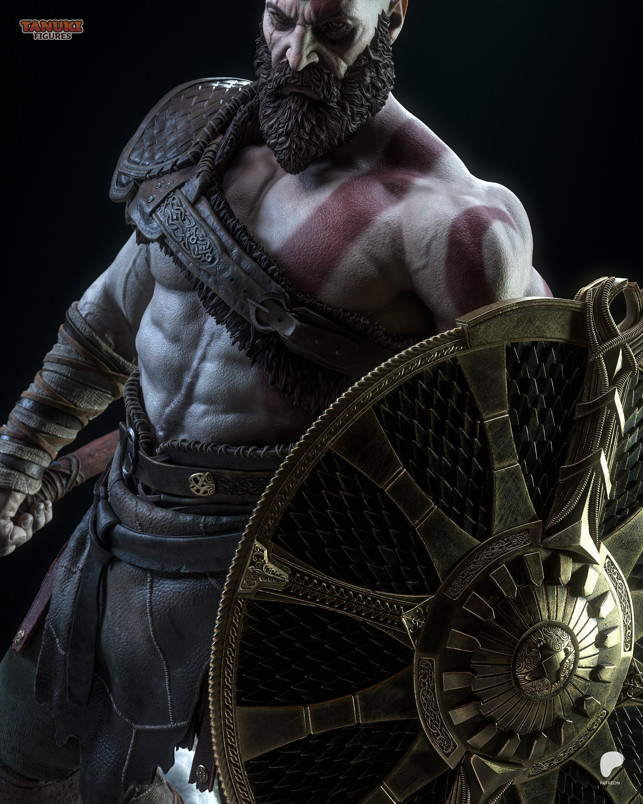 Kratos | God of War | Fan Art – Fully Magnetized Hand-Painted Figure