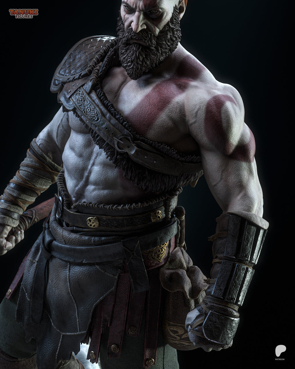 Kratos | God of War | Fan Art – Fully Magnetized Hand-Painted Figure