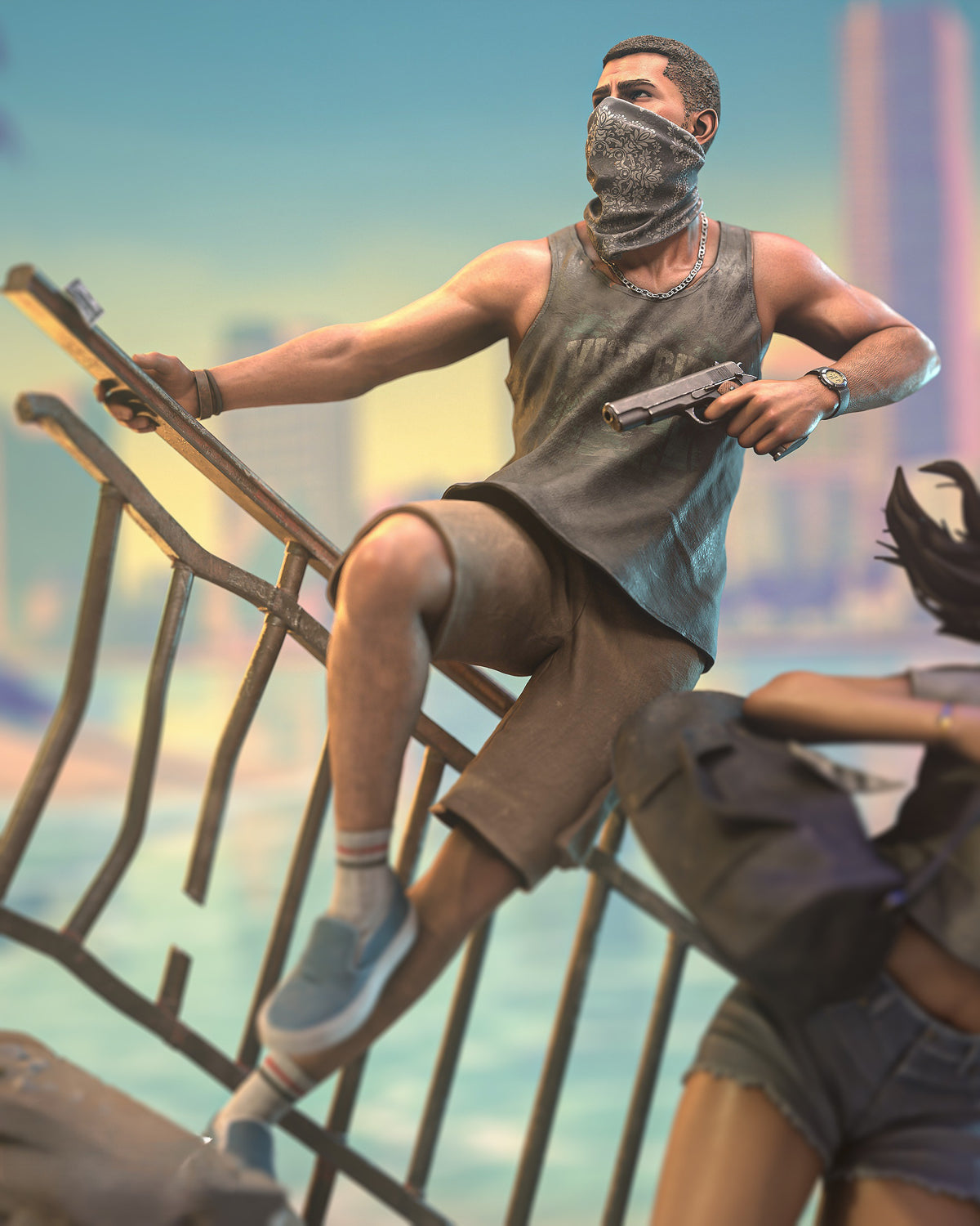 Lucia & Jason | GTA VI | Fan Art | Fully Magnetized Collectible Diorama