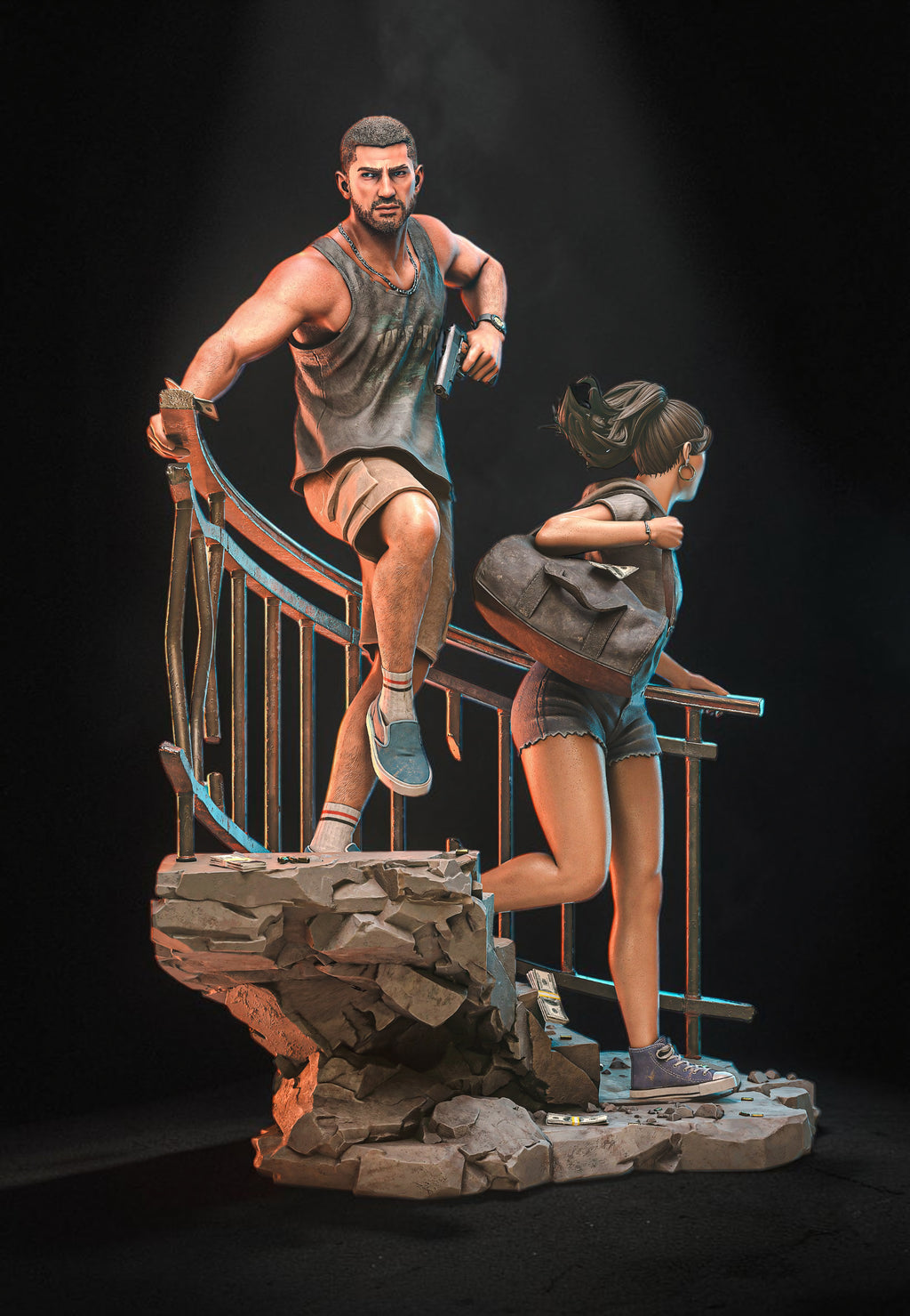 Lucia & Jason | GTA VI | Fan Art | Fully Magnetized Collectible Diorama