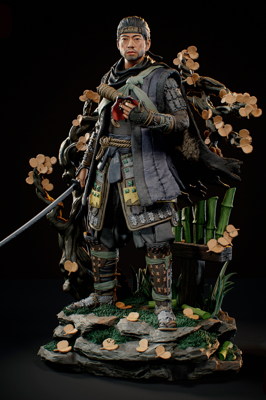 Jin Sakai | Ghost of Tsushima | Fan Art | Fully Magnetized Figurine