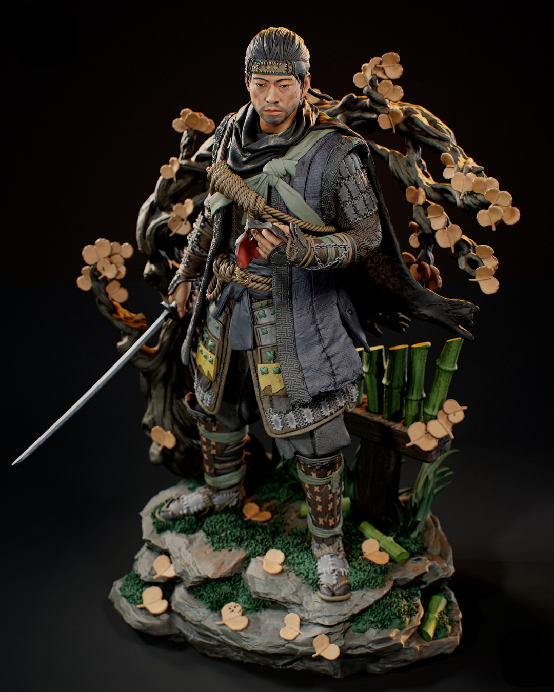 Jin Sakai | Ghost of Tsushima | Fan Art | Fully Magnetized Figurine