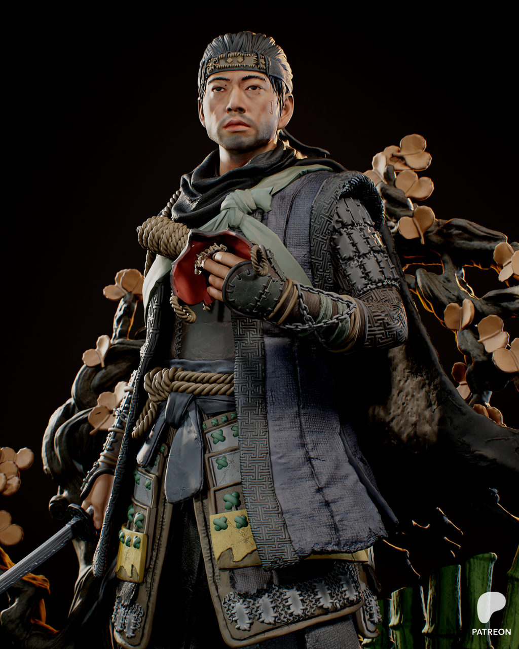Jin Sakai | Ghost of Tsushima | Fan Art | Fully Magnetized Figurine