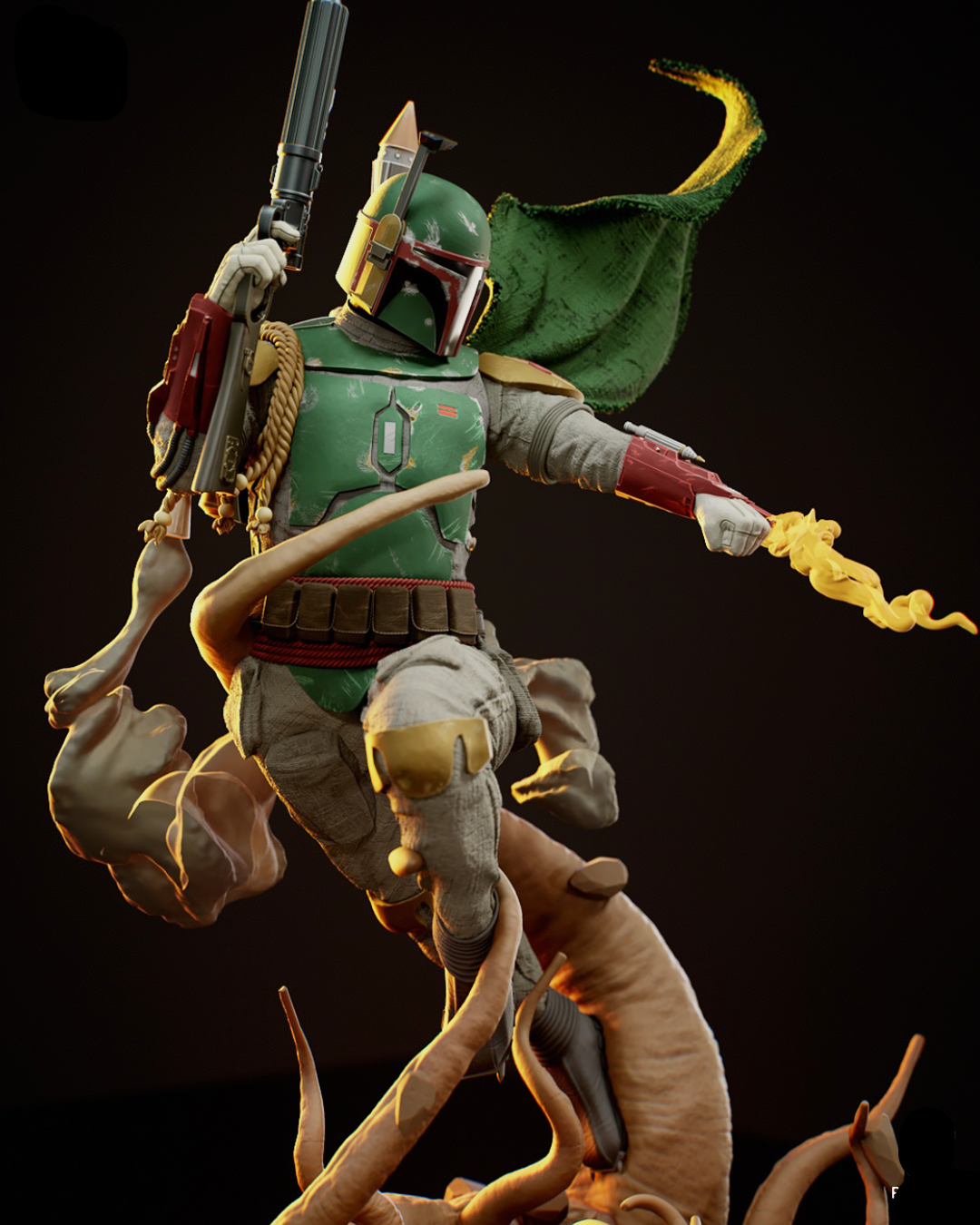 Boba Fett | Star Wars | Fan Art | Fully Magnetized Figurine