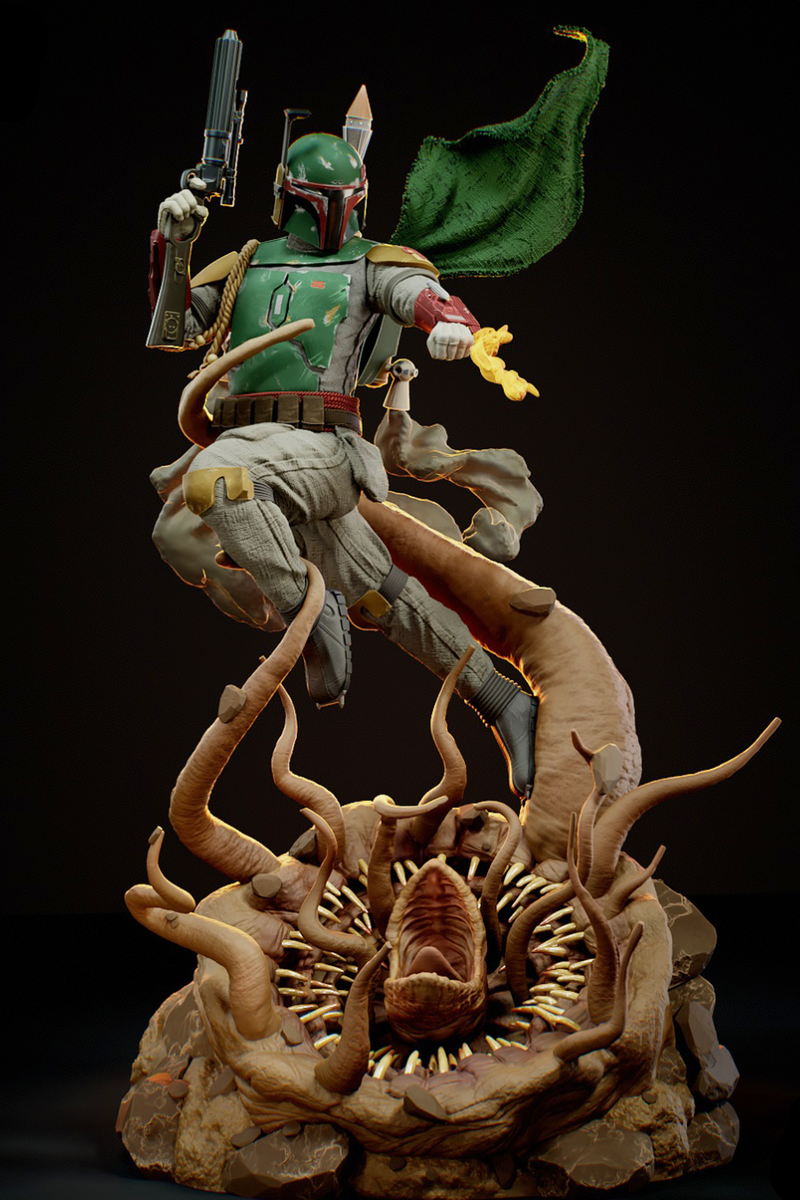 Boba Fett | Star Wars | Fan Art | Fully Magnetized Figurine
