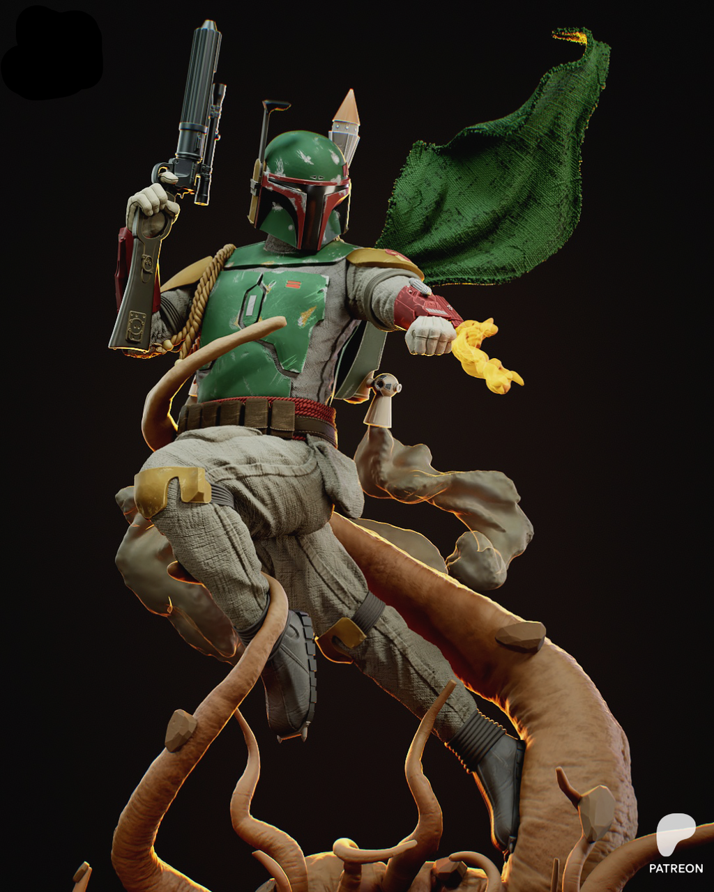 Boba Fett | Star Wars | Fan Art | Fully Magnetized Figurine