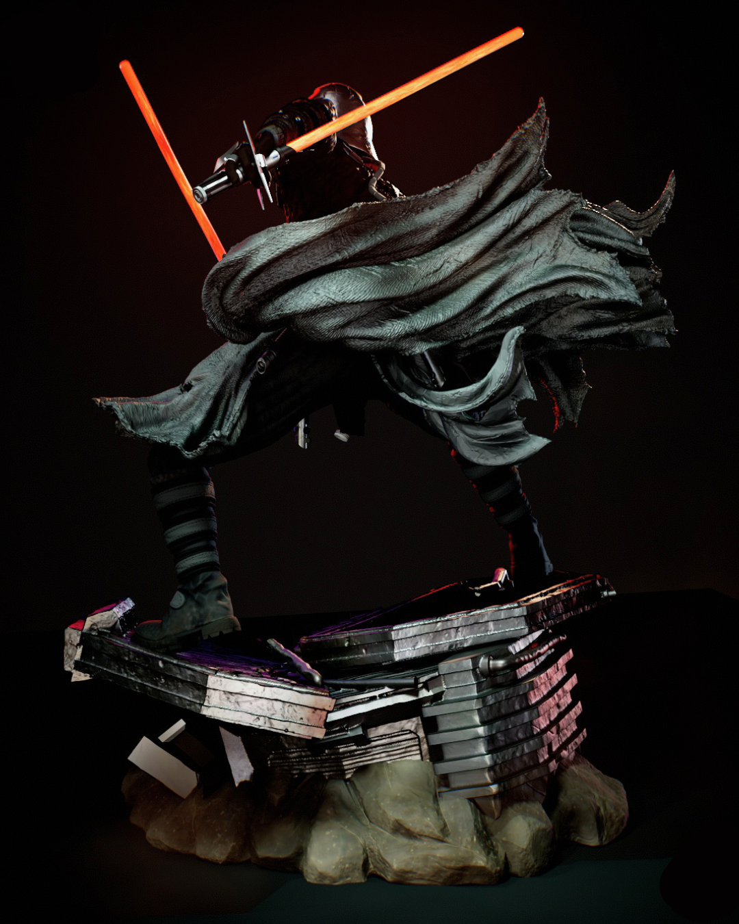 Starkiller (Sith Lord Armor) | Star Wars: The Force Unleashed | Fan Art | Fully Magnetized Figurine