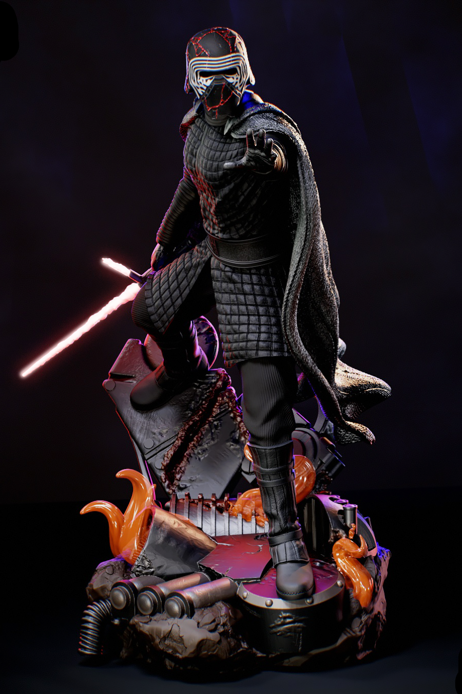 Kylo Ren | Star Wars | Gaming Collectible | Fan Art | Collectible Figurine | Fully Detailed Figurine