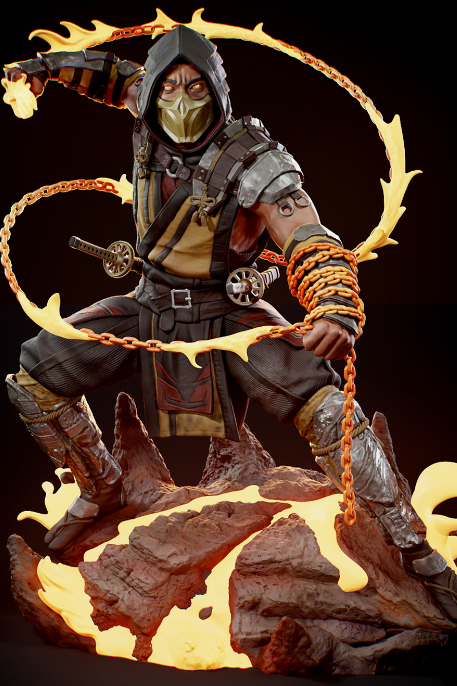 Scorpion | Mortal Kombat | Fan Art | Fully Magnetized Figurine