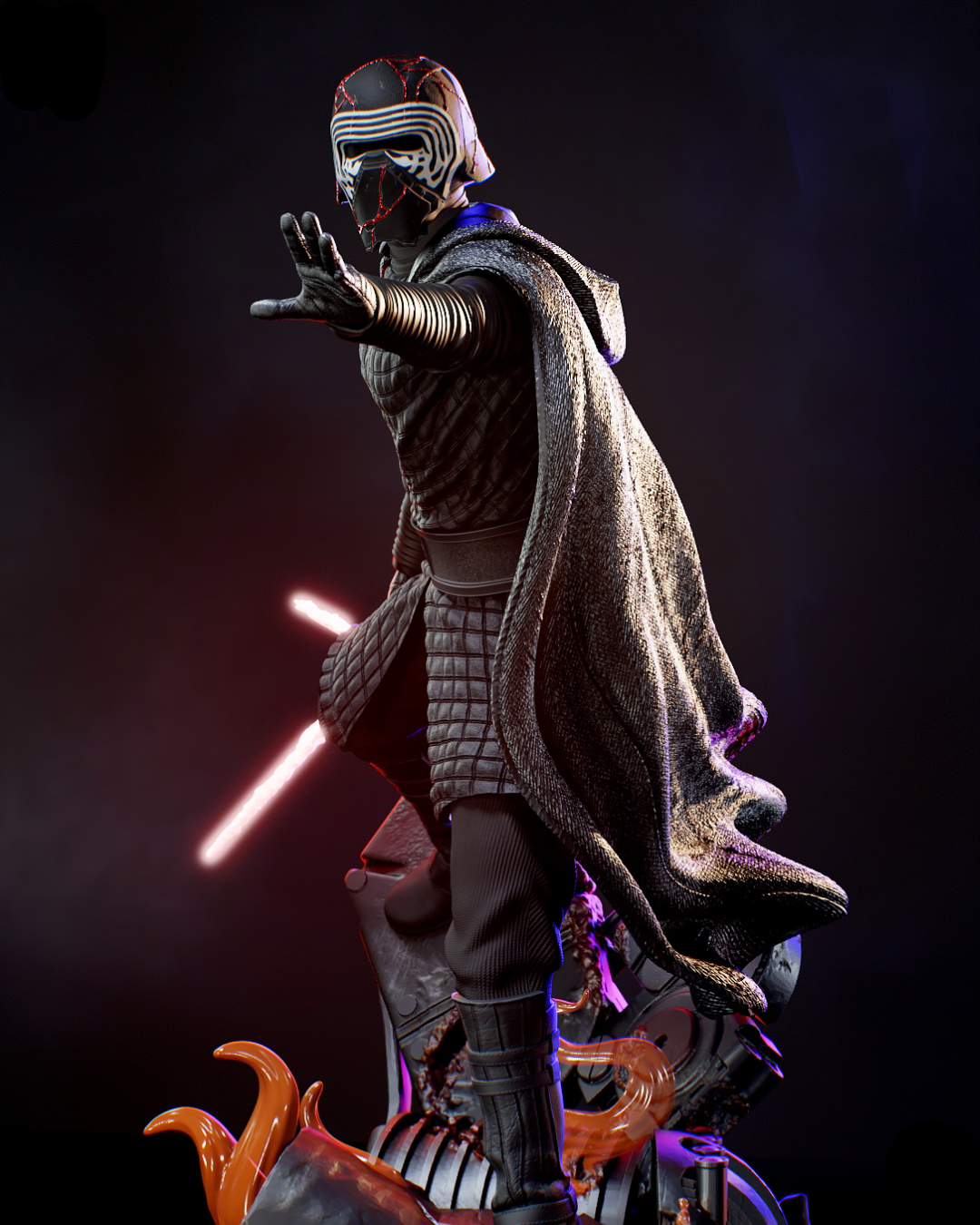 Kylo Ren | Star Wars | Gaming Collectible | Fan Art | Collectible Figurine | Fully Detailed Figurine