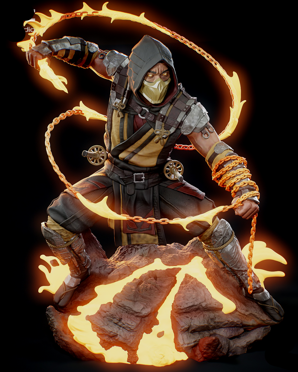 Scorpion | Mortal Kombat | Fan Art | Fully Magnetized Figurine
