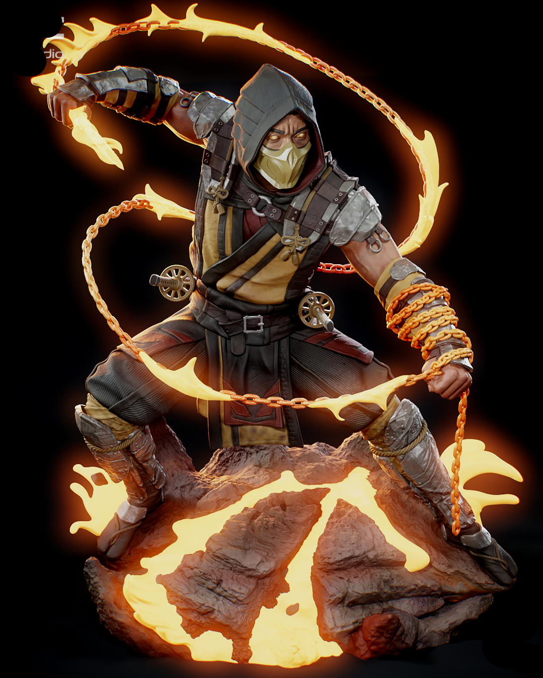 Scorpion | Mortal Kombat | Fan Art | Fully Magnetized Figurine