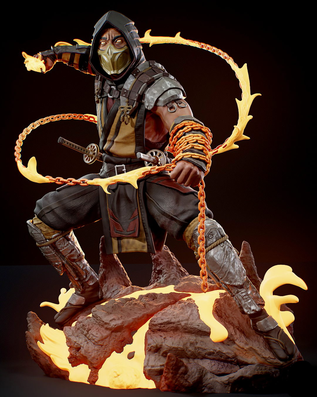 Scorpion | Mortal Kombat | Fan Art | Fully Magnetized Figurine