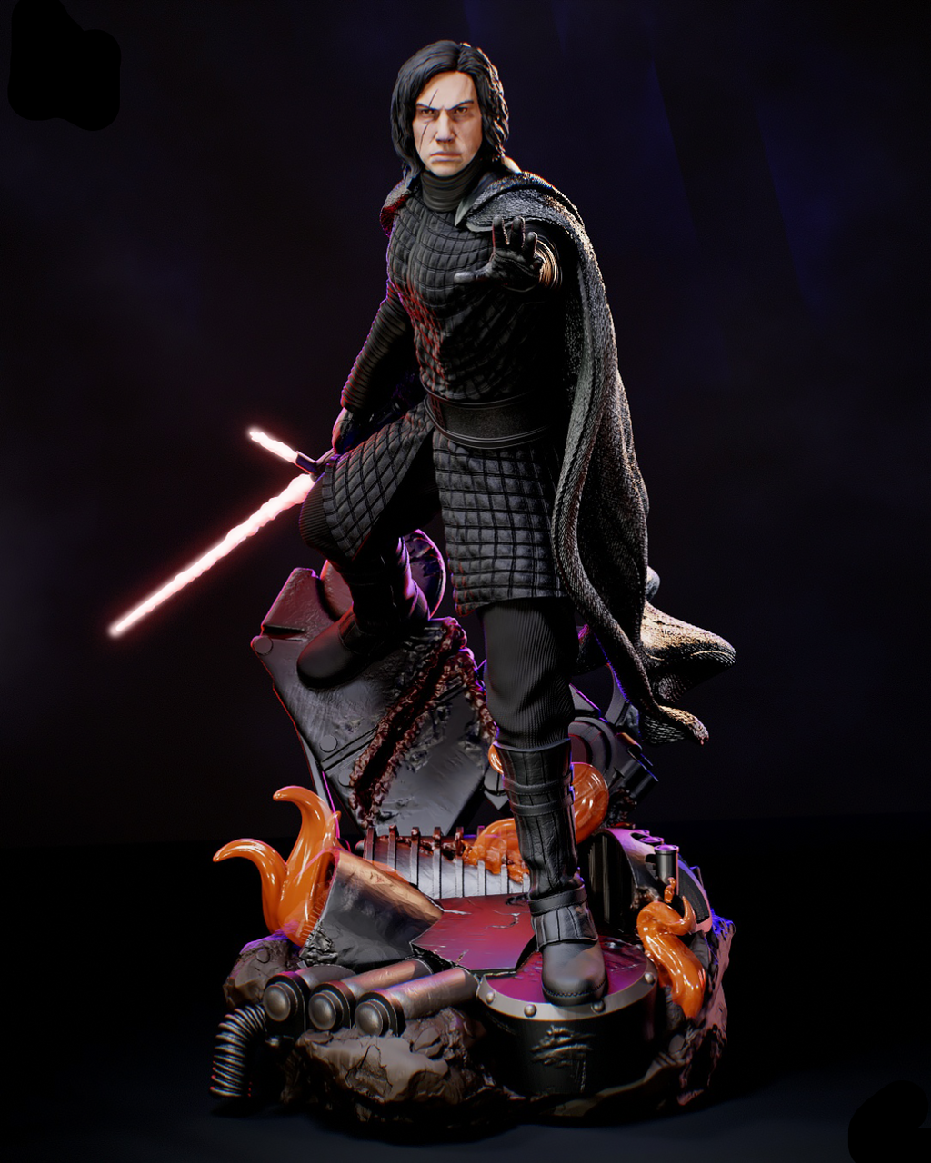 Kylo Ren | Star Wars | Gaming Collectible | Fan Art | Collectible Figurine | Fully Detailed Figurine