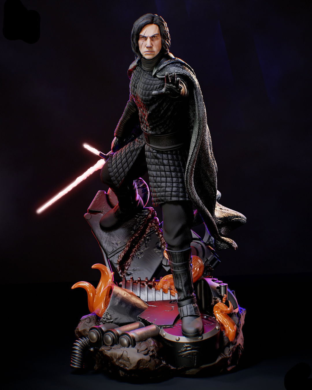 Kylo Ren | Star Wars | Gaming Collectible | Fan Art | Collectible Figurine | Fully Detailed Figurine