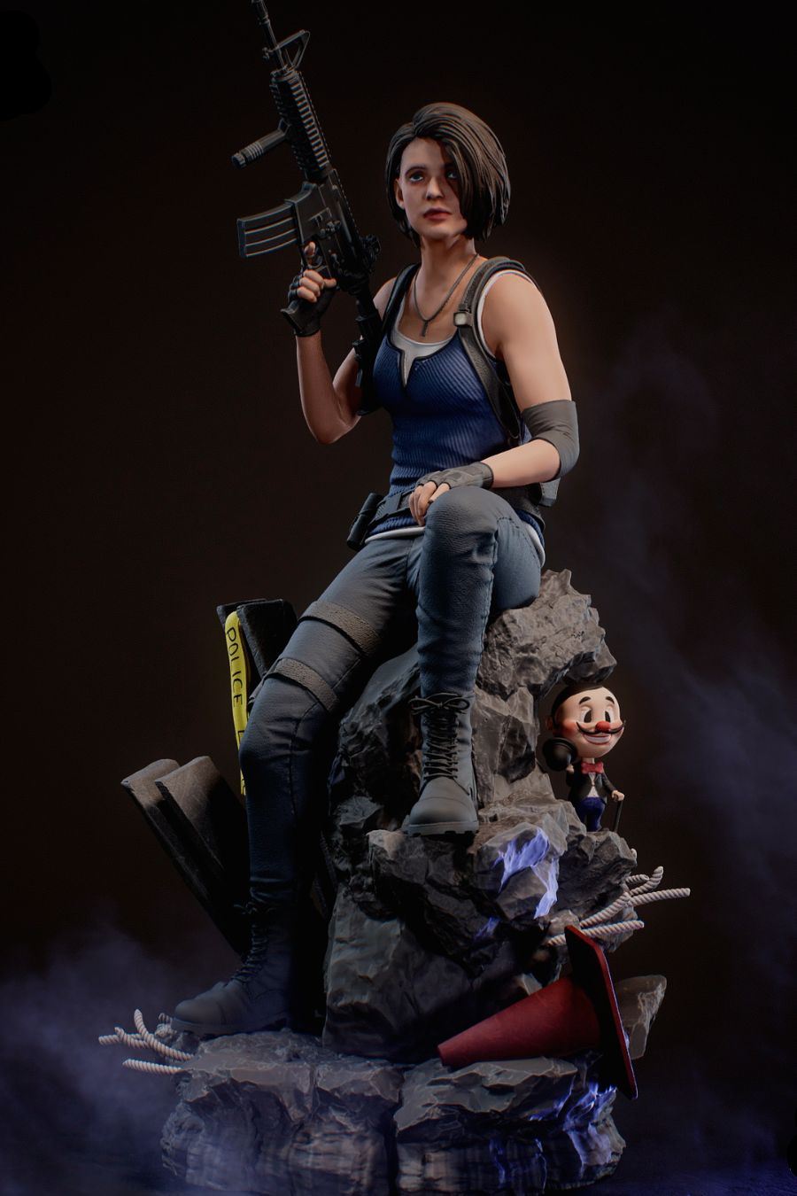Jill Valentine | Resident Evil 3 Remake | Fan Art | Fully Magnetized Figurine