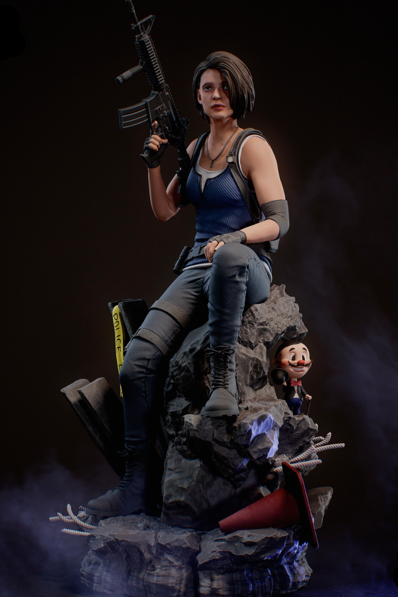 Jill Valentine | Resident Evil 3 Remake | Fan Art | Fully Magnetized Figurine